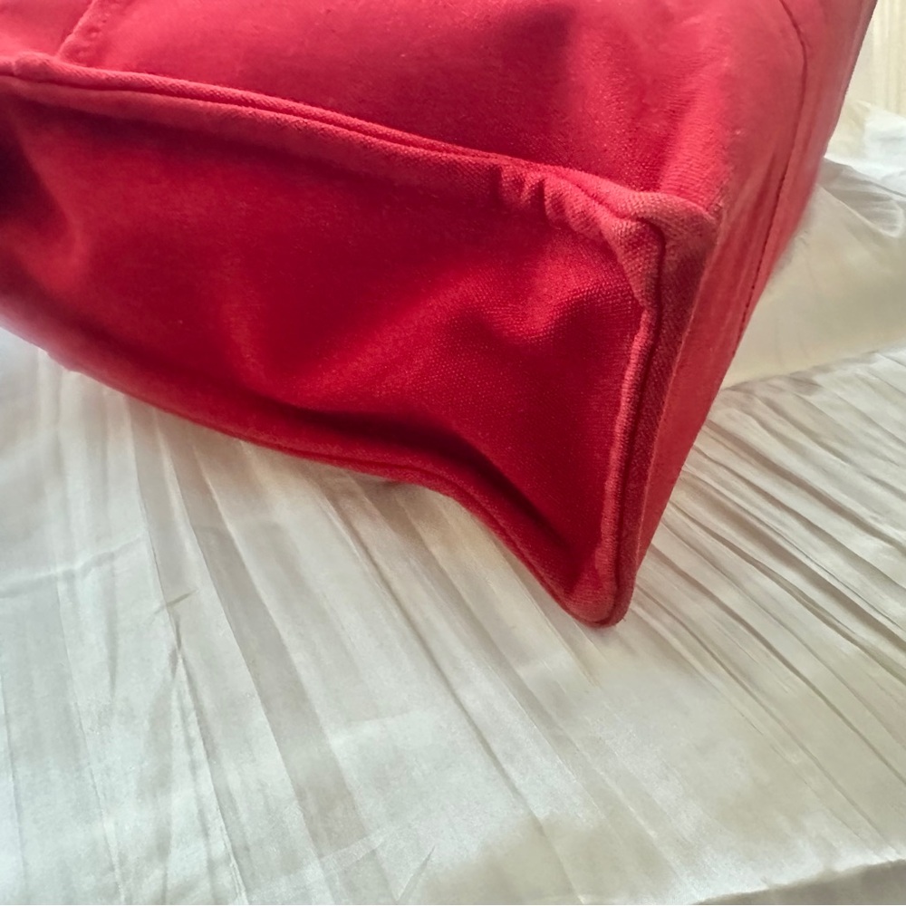 HERMES DEAUVILLE PM Red Canvas Tote Bag LIKE NEW CONDITION. Unisex. 22x30x8(HWD) - Picture 12 of 12